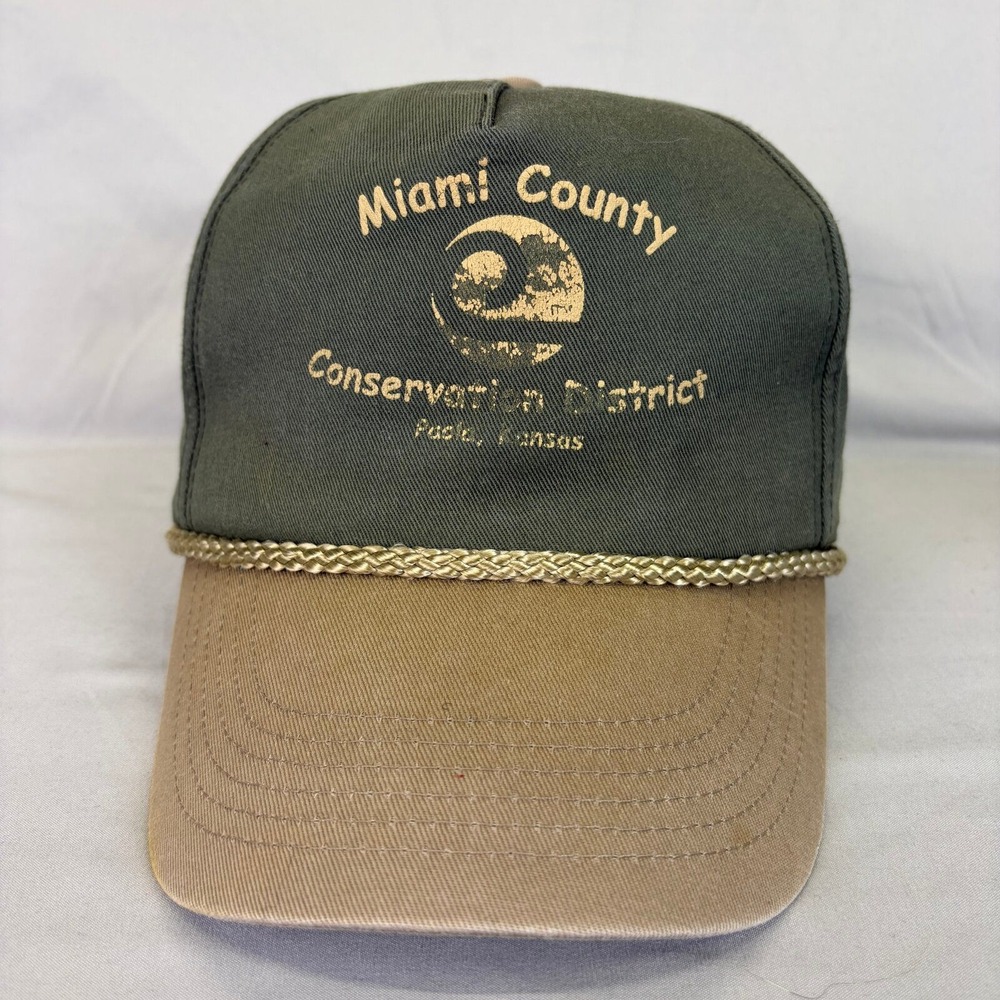 OC Baseball Cap Miami County Conservation District Unisex OSFM Green Rope Hat